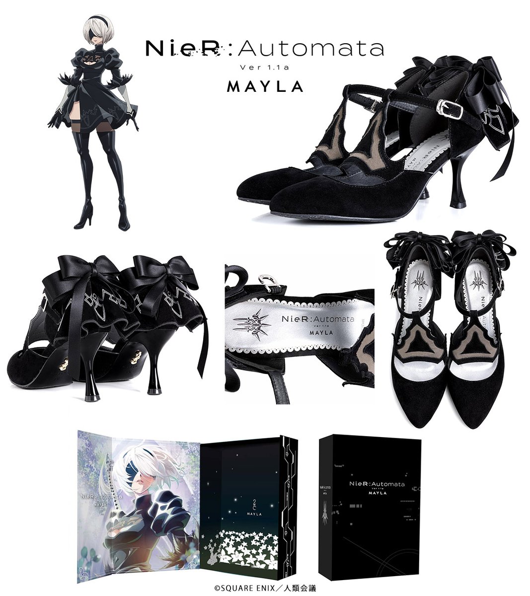 mayla_classic's tweet photo. ━━━━━━━
 
 Produced by #MAYLA
    『NieR:Automata Ver1.1a』
    ２Bを表現したパンプス
 
 ━━━━━━━
 https://t.co/1ZdmqsFTdk
 
✈️ 𝘚𝘩𝘪𝘱𝘴 𝘸𝘰𝘳𝘭𝘥𝘸𝘪𝘥𝘦 
Some countries are excluded https://t.co/XJdfonU5cC