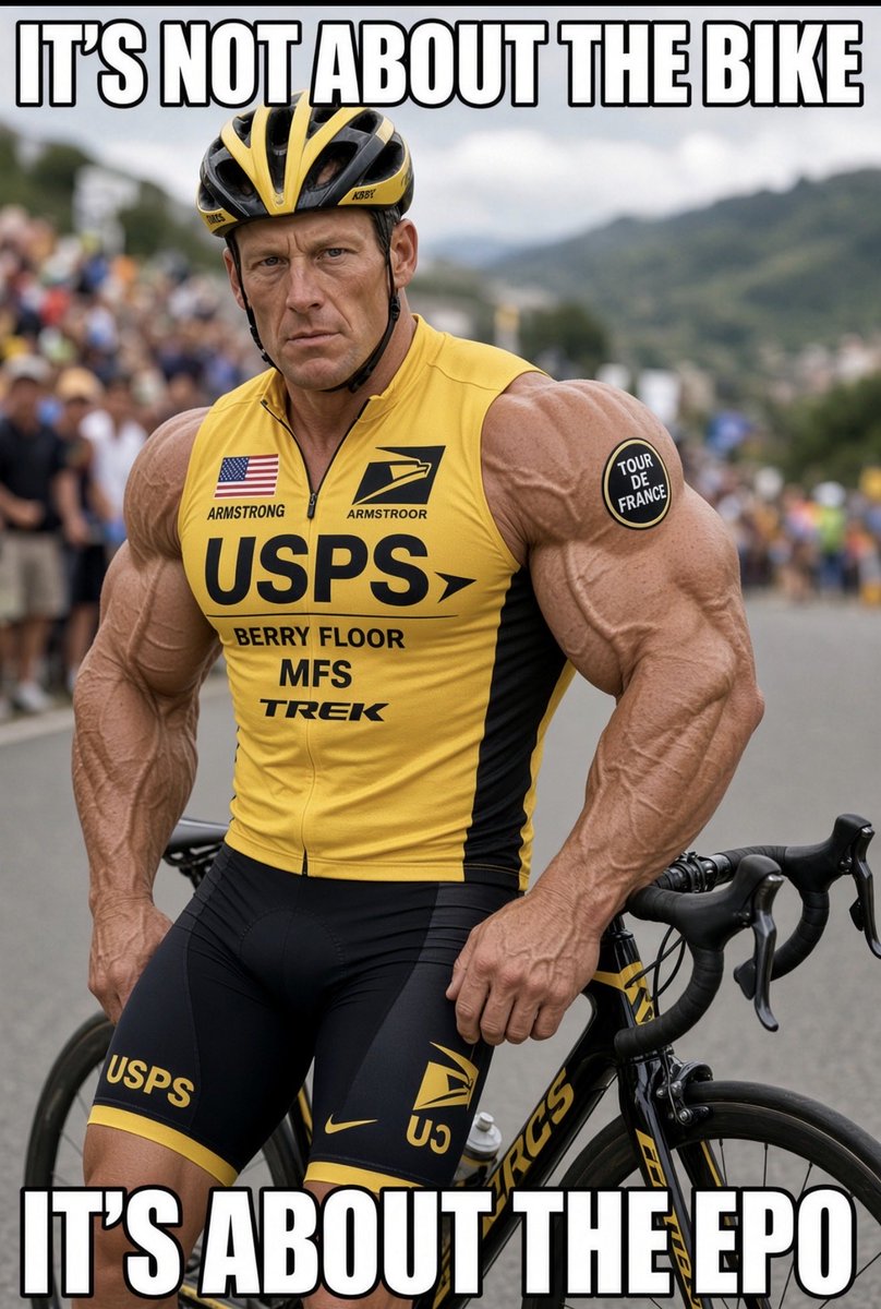 Chrisstevenz3's tweet photo. @Devilantesol 

Lance Armstrong hahaha make one broth https://t.co/oAVe0uwov7