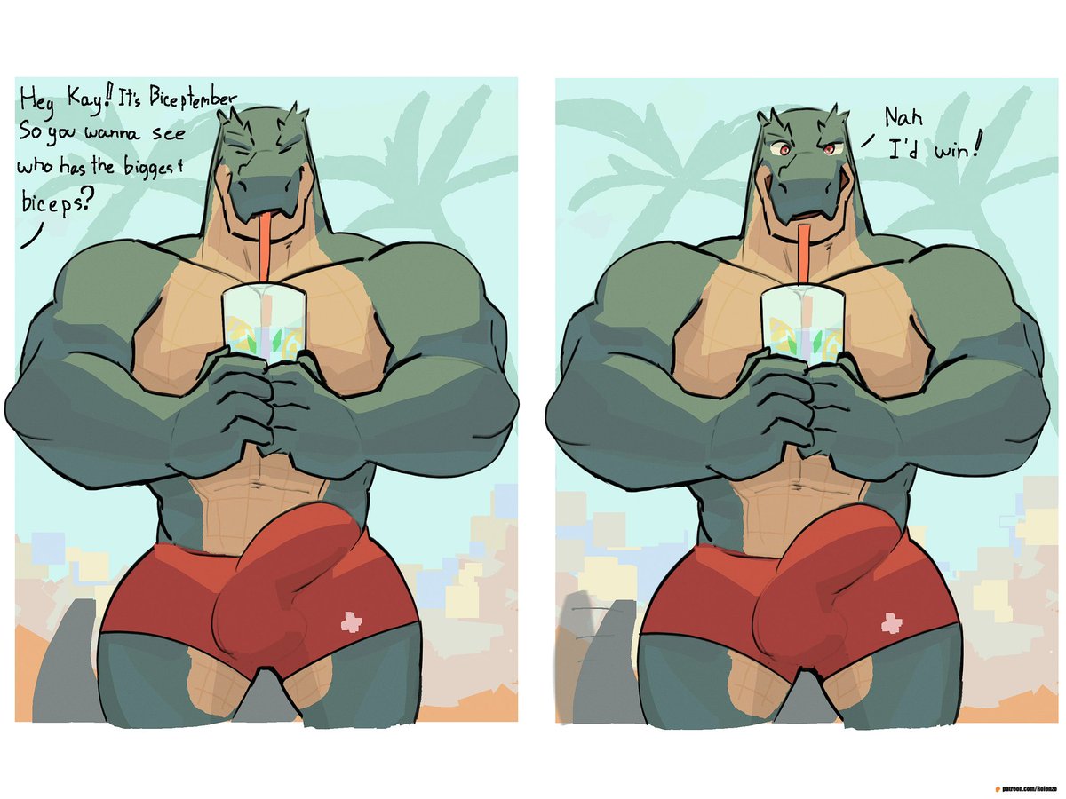 RolenzoArt's tweet photo. Big croc never misses the chance to show his biceps! https://t.co/cngkWF5BDY