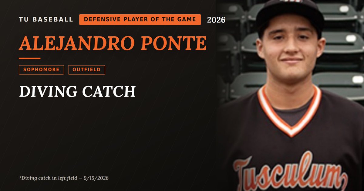 TusculumBSB's tweet photo. Alejandro Ponte with the play of the scrimmage today! https://t.co/XQZZmwqHPh