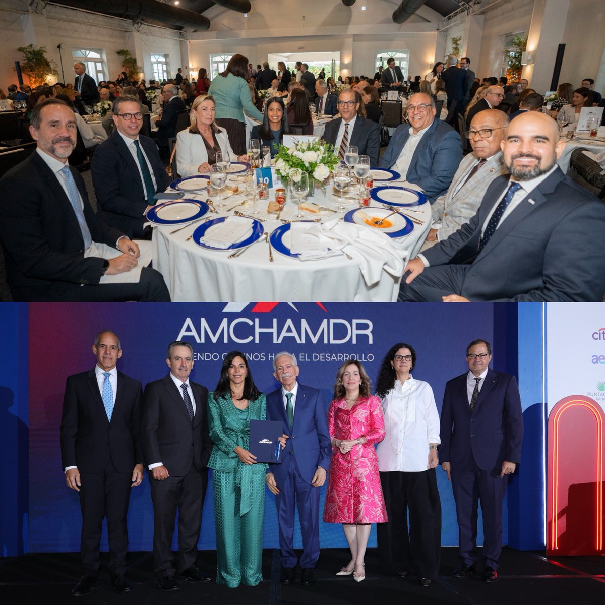 ANJE_RD's tweet photo. Nuestro presidente, Boris De León Reyes; nuestra primera vicepresidenta, Karina Mancebo; y nuestra segunda vicepresidenta, Gisselle Valera, participaron en el Almuerzo AMCHAMDR, que tuvo como orador invitado y huésped de honor a Luis Molina Achécar, presidente del BHD. https://t.co/XatofkEHAG