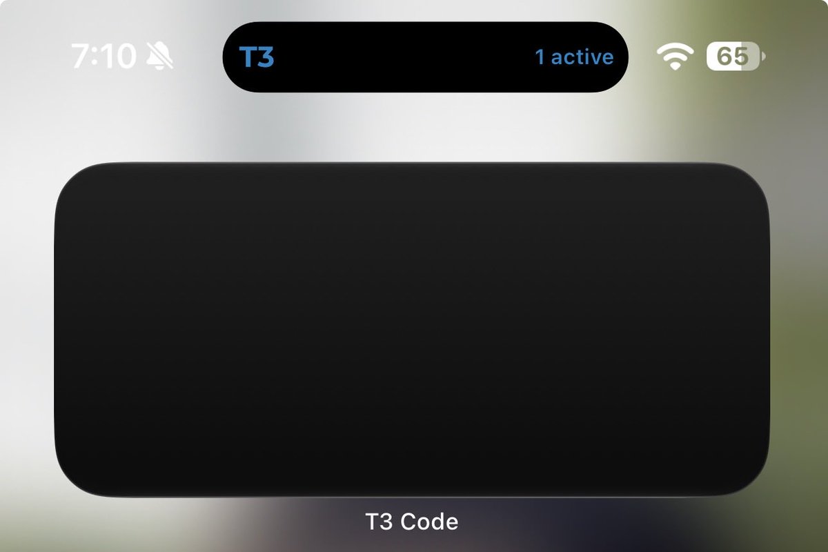 rashidsgg's tweet photo. Hey @theo is the T3Code iOS home widget suppose to work or still a WIP?
I moved over from codex remote work to build an app while on pat leave and I’m loving it. There’s a few weird iOS and macOS bugs I’ve experienced but being on the go, this is so cool. https://t.co/Vpj1gWC1Xe