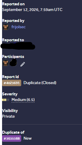 Sebasti16577702's tweet photo. Day 6 on my Road  to 10k bug bounty.       

📥 Reports Submitted:  0      
👮 Triaged: 5     
🆕 New: 0
🪙 Pending Bounty:  2   
💸 Bounty: $0     
🐞Hunted:  3 Hours

Today I didn't find any bugs, I got a duplicate and a triaged for my previous reports, both private programs https://t.co/0dDaJ7wV8j