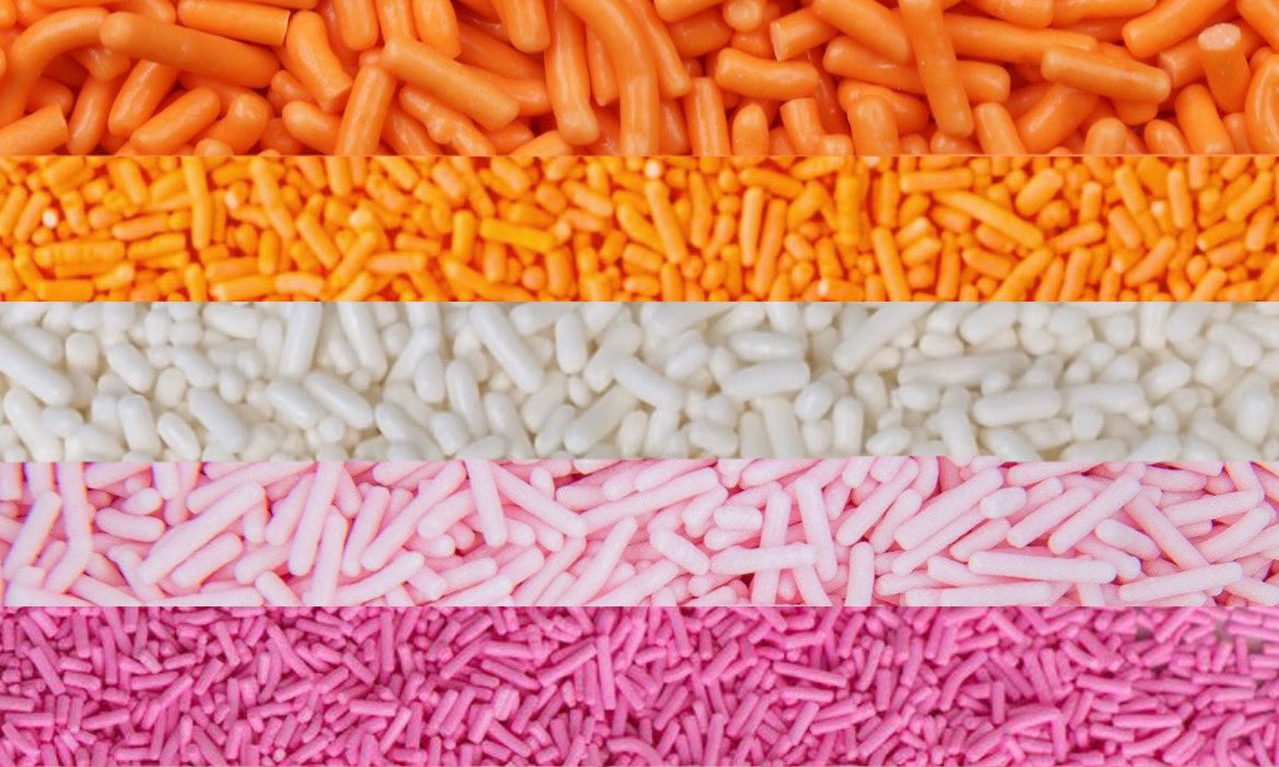 sabbyler's tweet photo. this is my pride flag for lesbians that really like sprinkles https://t.co/bobVMbgd9C