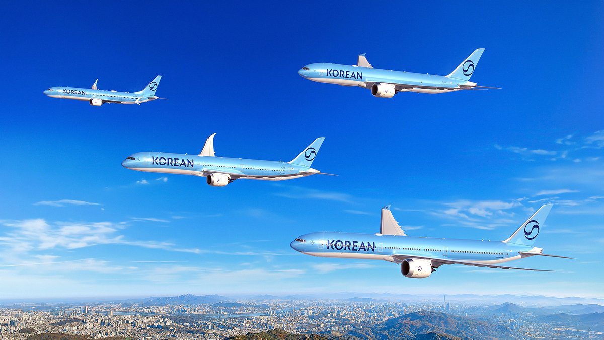 BoeingAirplanes's tweet photo. Flying into the future with @KoreanAir_KE's largest-ever order!

Korean Air and #TeamBoeing finalized a purchase for 103 airplanes for the airline’s fleet modernization.

Including:
✈️ 20 777-9s
✈️ 25 787-10s
✈️ 50 737-10s
✈️ 8 777-8 Freighters

Release: https://t.co/fEhKUIiPT1 https://t.co/sX5x6nAy25