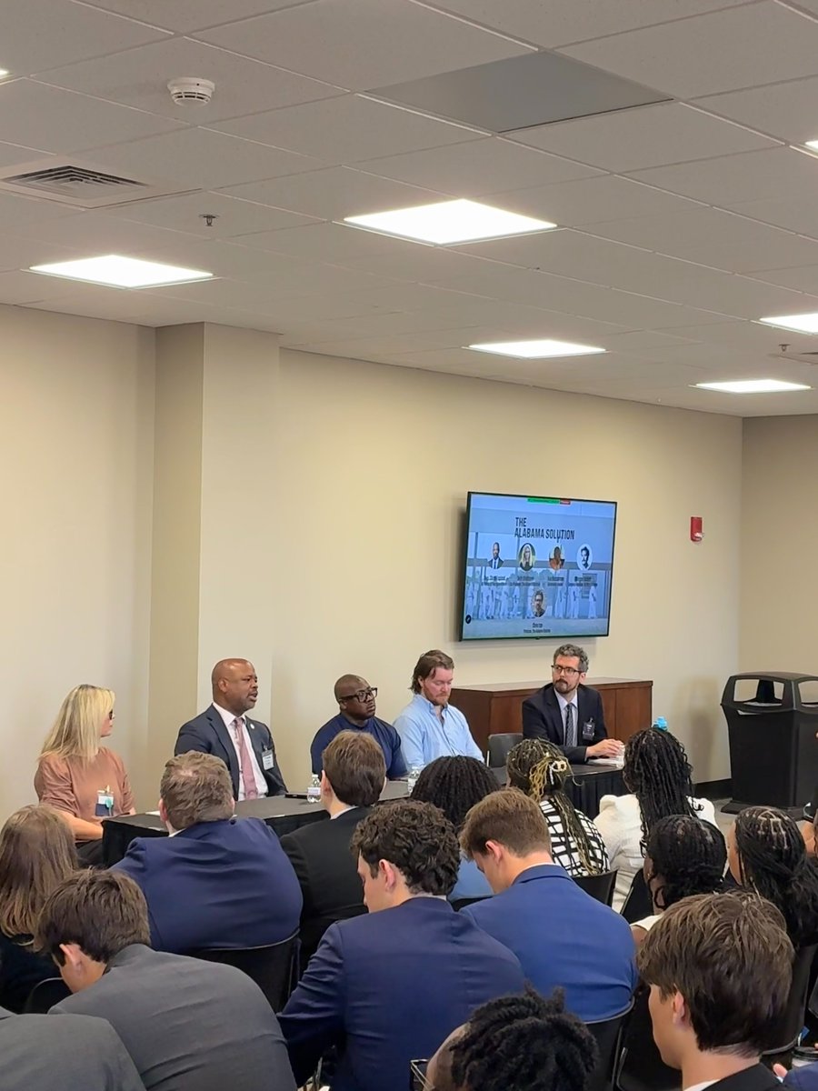 FWDus's tweet photo. Last month, @FWDus Campaign Manager, Morgan Duckett, joined advocates for a panel at the Blackburn Institute at the University of Alabama to discuss how storytelling, civic engagement, and public policy can each play a pivotal role in sparking the change needed to reform Alabama’s prison system.