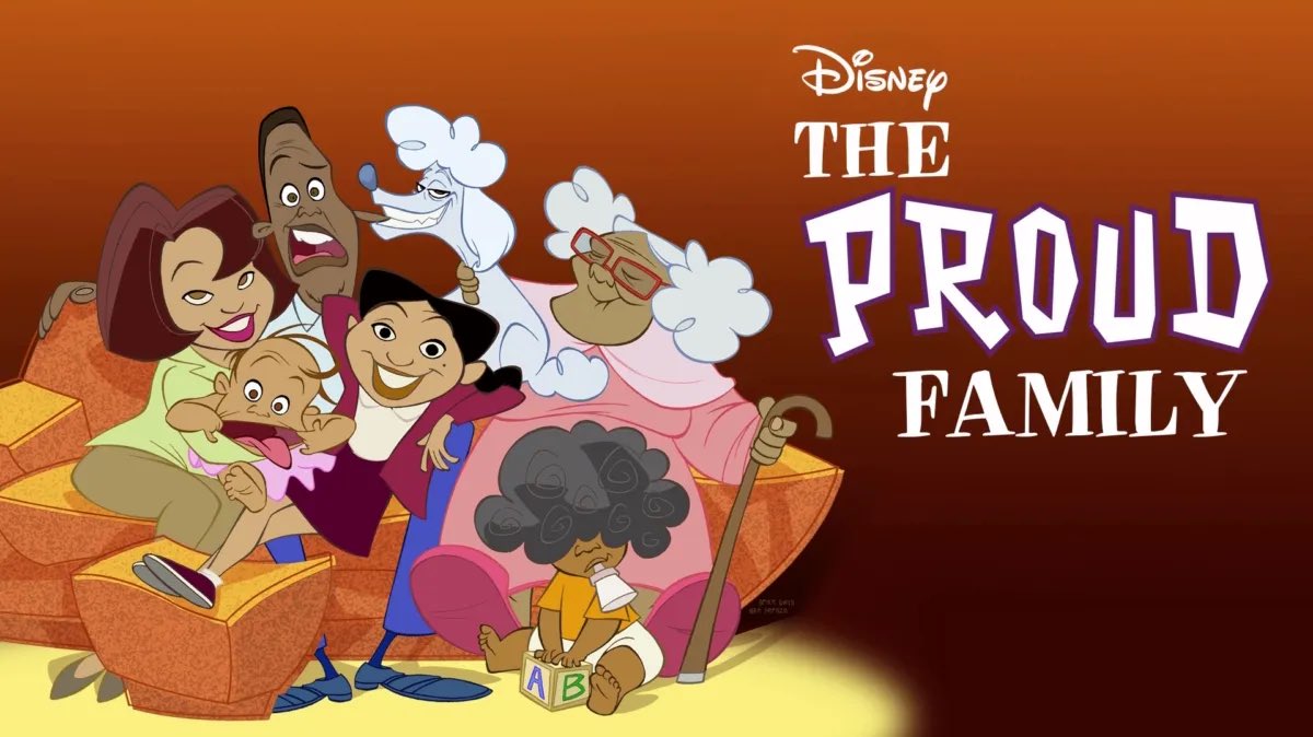 NostalgiaTalkYT's tweet photo. 25 proud years of The Proud Family!
#TheProudFamily #DisneyChannel #25Years #Penny #Oscar #Trudy #SugaMomma #BeBe #CeCe #Puff #LaCienega #Dijonay #Zoe #Sticky #GrossSisters #WizardKelly #Bobby #KylaPratt #TommyDavidson #SoleilMoonFrye #NostalgiaTalk https://t.co/j4Ccik8Ao9
