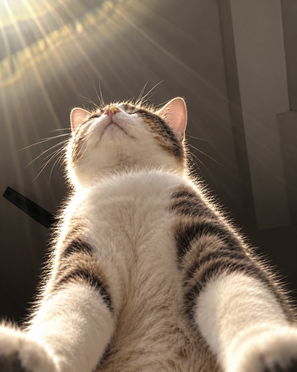 3105_369's tweet photo. 神さま、
今日もちゃんと見てるにゃ️🐾

☀️𝐺𝑜𝑜𝑑 𝑚𝑜𝑟𝑛𝑖𝑛𝑔☀️

朝の光をいっぱい浴びて
今日という一日がはじまる。

うまくいく日も
ちょっと寄り道する日も
きっと全部が今日の物語。

焦らず、比べず、自分の歩幅で🐾

今日もご機嫌にいきましょう😊✨
ステキな一日を𓂃₊✼̥୭*

お鼻に何かついてるよ、ゴンw