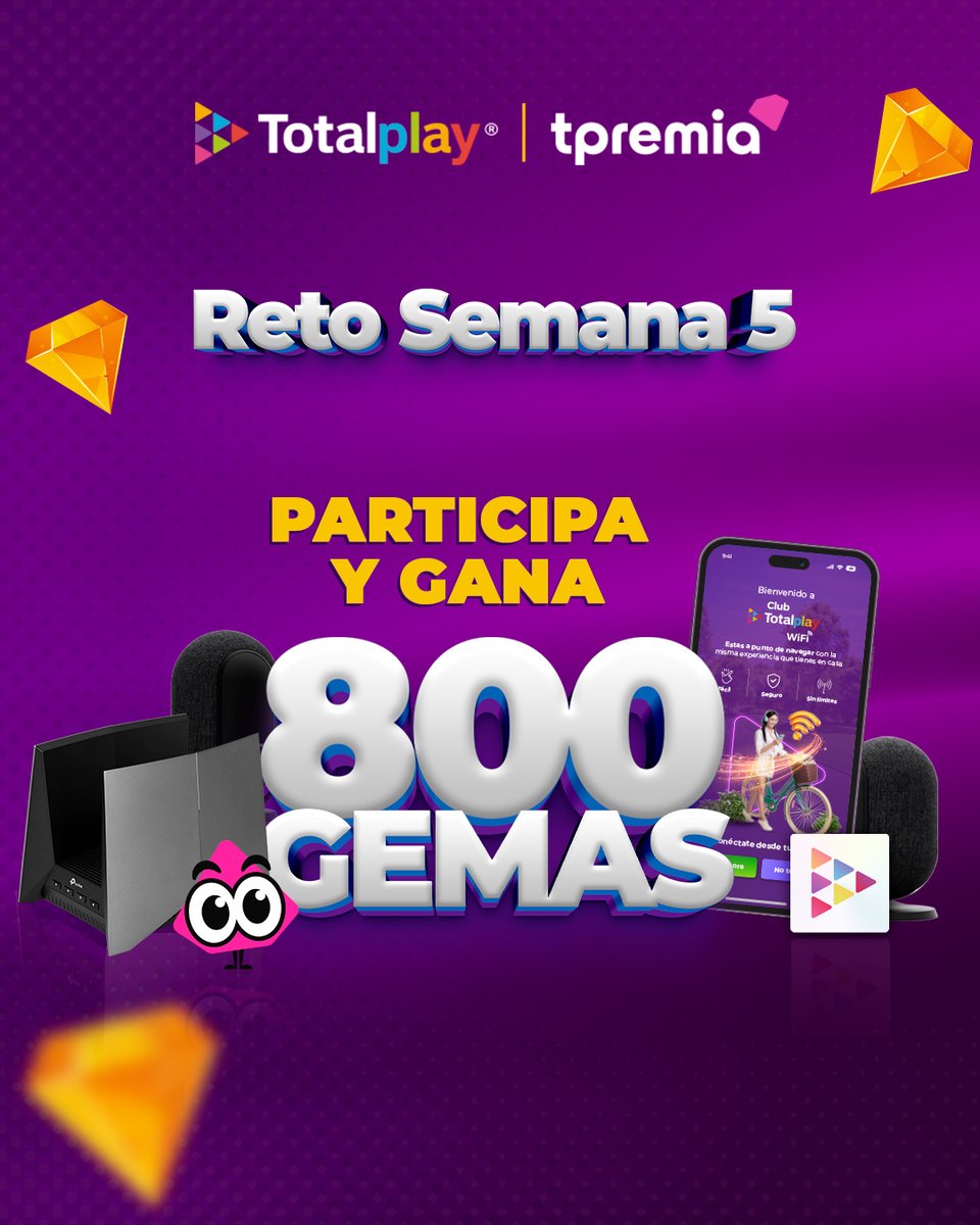 totalplaymx's tweet photo. Tu experiencia con Totalplay vale mucho... ¡y también puede hacerte ganar! ✨ Participa en el Reto Semana 5 y llévate 800 Gemas. 💎 #Retotpremia

Consulta Términos y Condiciones en:
https://t.co/isDtkKMwov https://t.co/IeXcoasxju