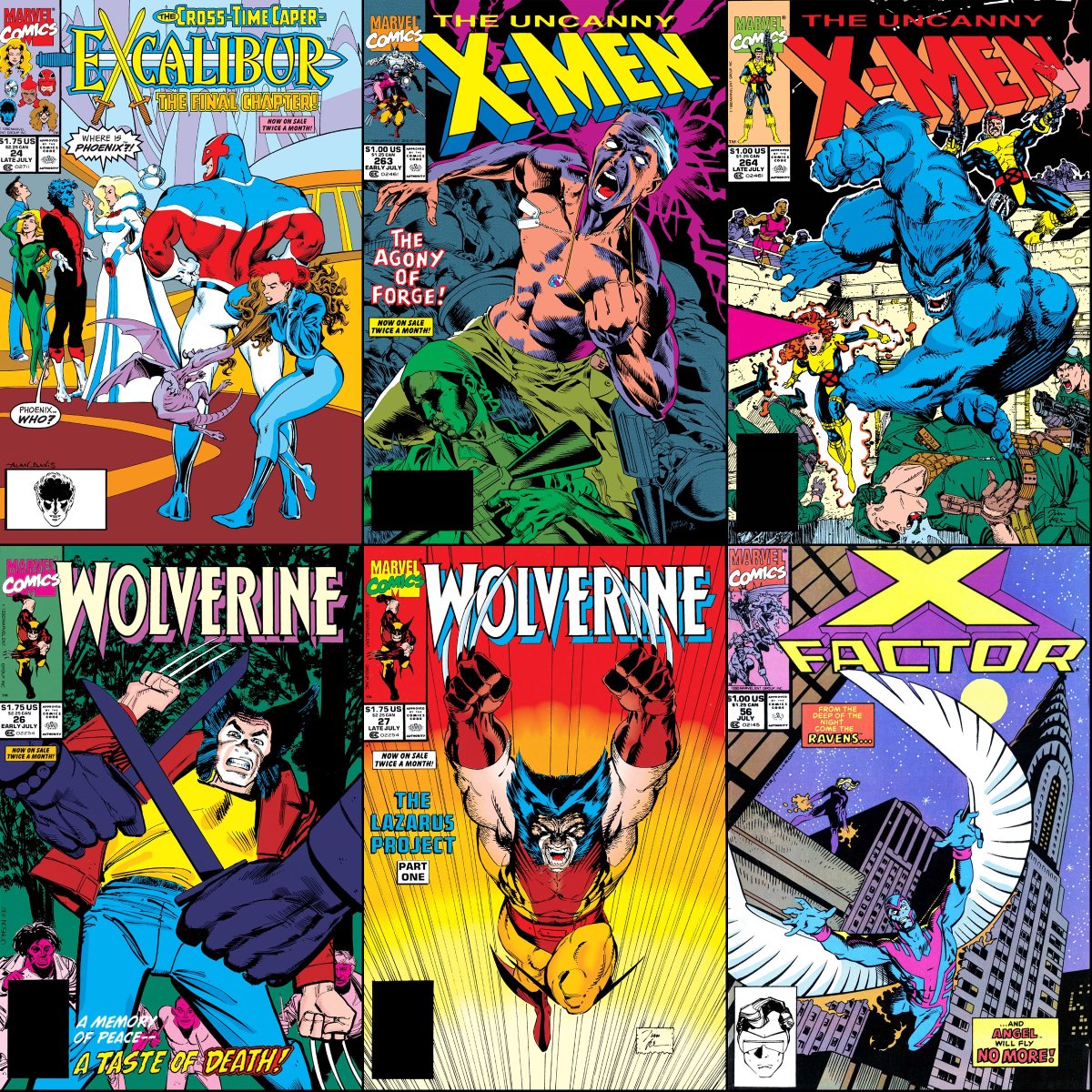 ClassicXMen's tweet photo. X-books that were on sale with cover dates of July 1990. https://t.co/L2m4v6IZn1