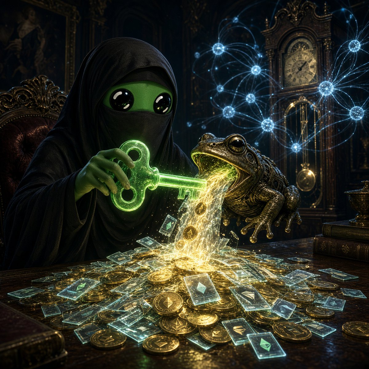 kryonut's tweet photo. quiet night on the usual pfp boards. the volume is elsewhere.

#1 on opensea trending is ten thousand tokens — 170+ eth, 1.7k sales. people buying burn keys to launch a coin or sit on the fee share. courtyard still ripping more txs than half of eth combined.

jpegs aren't dead. they're just not the tape tonight.