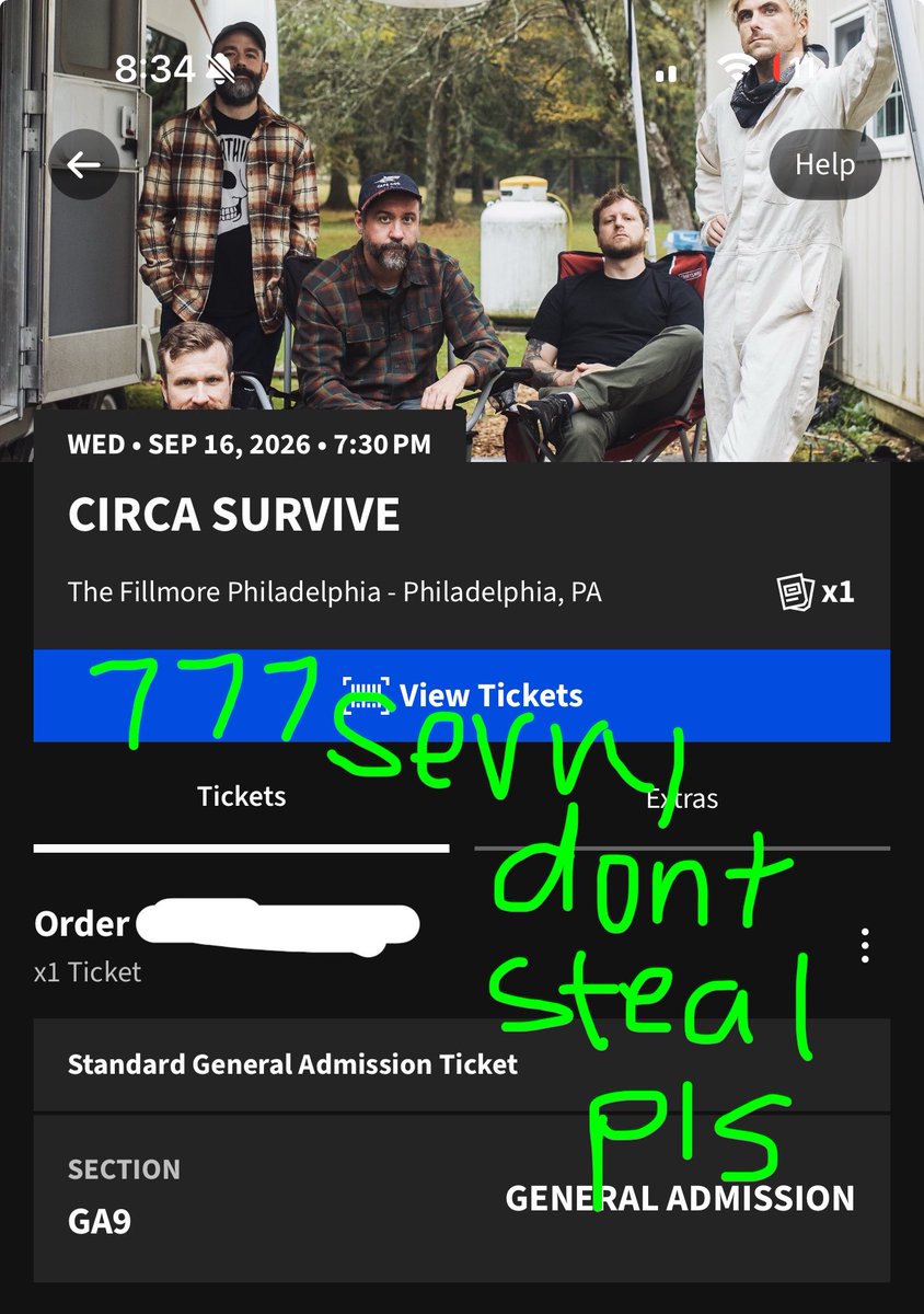 777sevvy's tweet photo. Does anyone wanna buy a GA ticket for the Circa Survive show tomorrow (Wednesday)? I’m asking for what I paid for it which was $66.48 https://t.co/TA5r0i0Omn