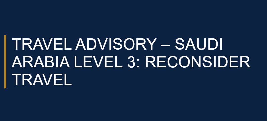EramBeg's tweet photo. 🇺🇸🇸🇦🇮🇷The U.S. Embassy in #Riyadh has raised its travel advisory for Saudi Arabia to Level 3: Reconsider Travel, citing risks from Iranian drone and missile attacks targeting American interests, armed conflict and terrorism.

The advisory also warns of potential exit bans and risks related to #Saudi laws governing social media activity.