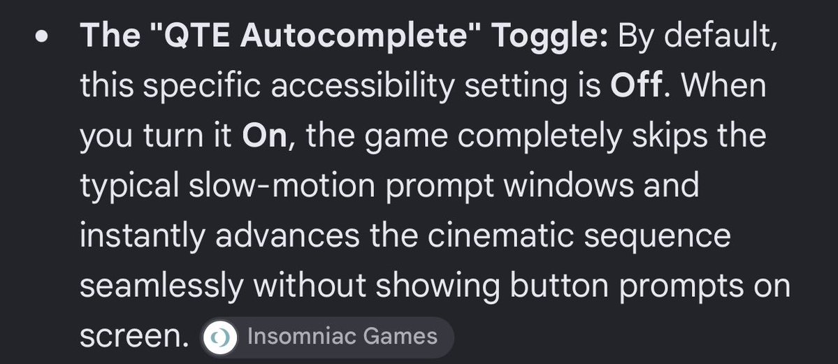 xRobbie7's tweet photo. @FeralNguni @Xgmaeseeker Auto Complete QTE is off by default (i own the game). Maybe do your research before showing the world how “dumb dumb” you are💀 https://t.co/n4A4QSVQn6