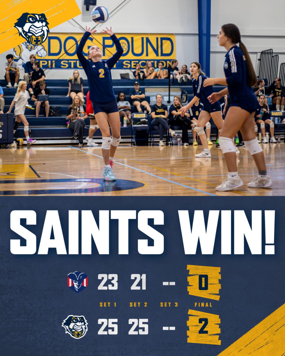 JP2SPORTS's tweet photo. 🏐 SAINTS WIN! 🐾
JV volleyball wins 2-0 over Parrott! https://t.co/32yFK9jAI3