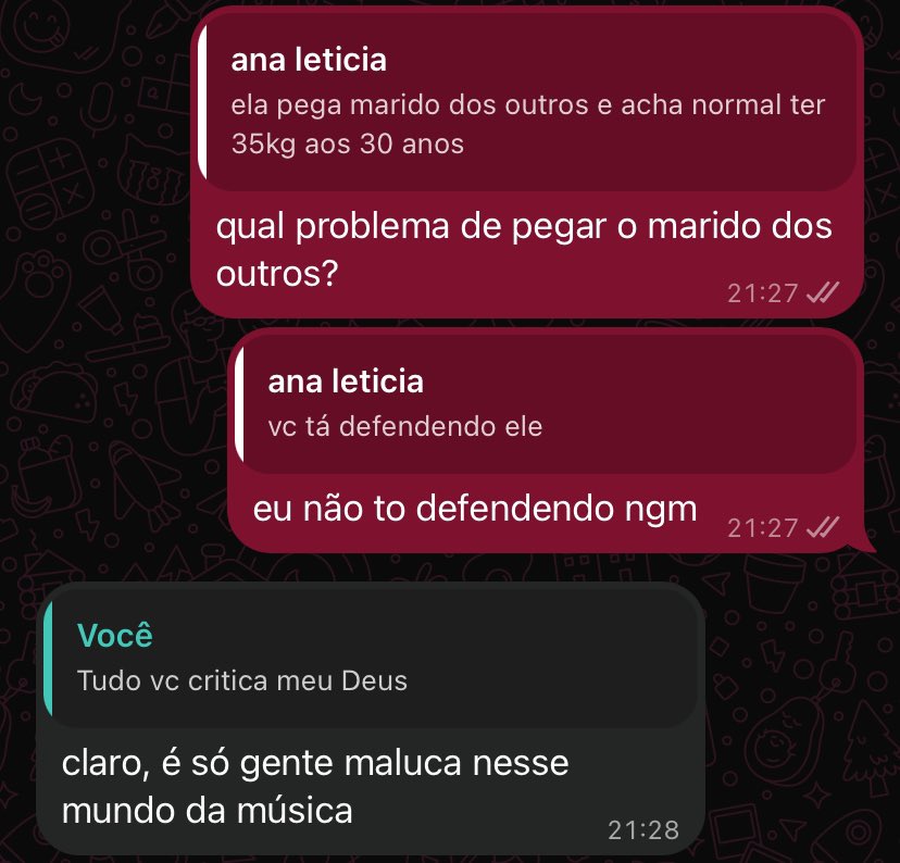 Abreudorg's tweet photo. atenção travis estou brigando com leticia por causa de musica (no caso ela ta brigando cmg https://t.co/3VlRvAIzRq