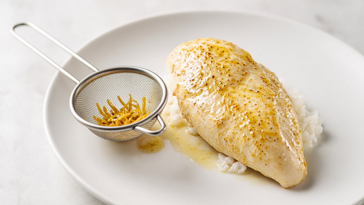 ColonoscopyCook's tweet photo. Spice painting: warm a pinch of ground spice or peeled citrus zest in butter or oil, then strain. Brush a thin sheen. Aroma lands. Particles do not have to. https://t.co/4fFt4rQ3E8