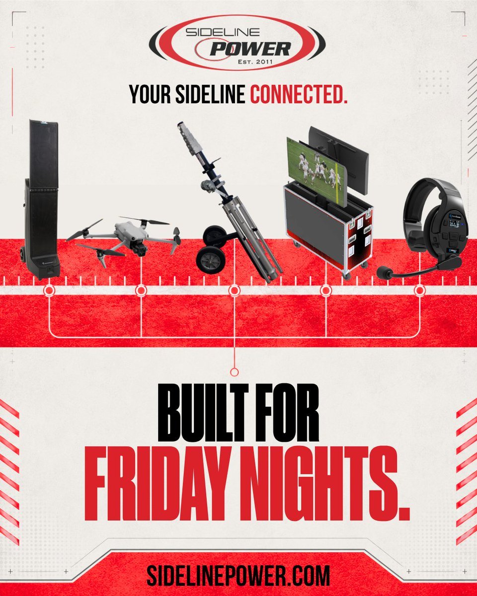 txhsfbchat's tweet photo. Just like your team
@SidelinePower is Built for Friday Nights
#PoweredUp #TXHSFBCHAT https://t.co/xcQ4eJV1Gw