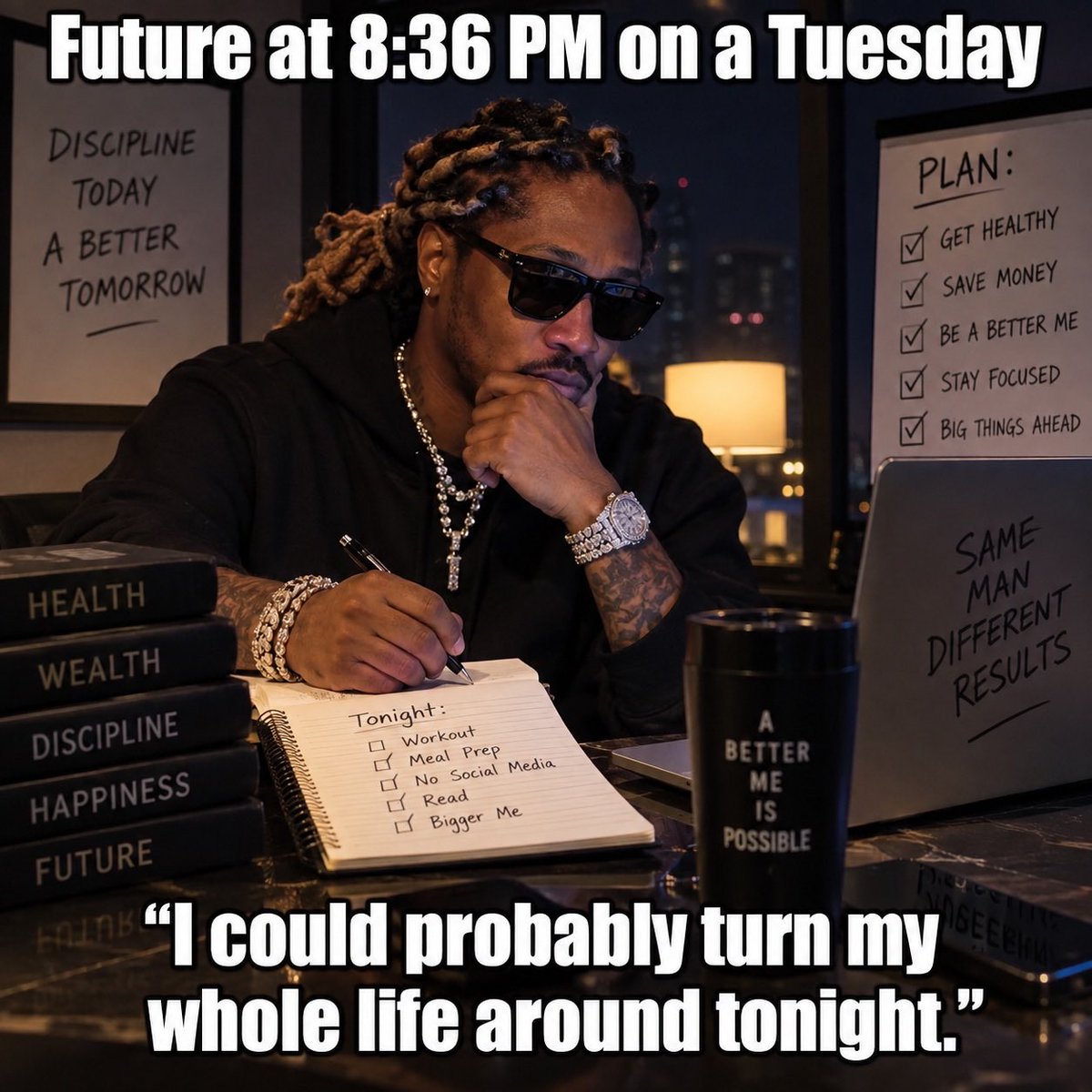 FutureMemes123's tweet photo. #Future #FutureMeme #FutureMemes #RapMemes #HipHopMemes #RelatableMemes #TuesdayMood #LateNightThoughts #NewMe #LifeReset #MotivationMemes #FunnyMemes #MemeOfTheDay #SameMeNewPlan #Pluto 😂🔥 https://t.co/zBMml1rVAx