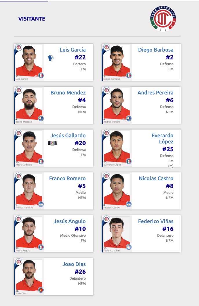 LigaBBVAMX's tweet photo. El once titular de los Diablos para esta noche de partido pendiente en la #J7 en Puebla. 🔥

#LaLigaDeLaAfición #AP26 https://t.co/fzbShifpJp