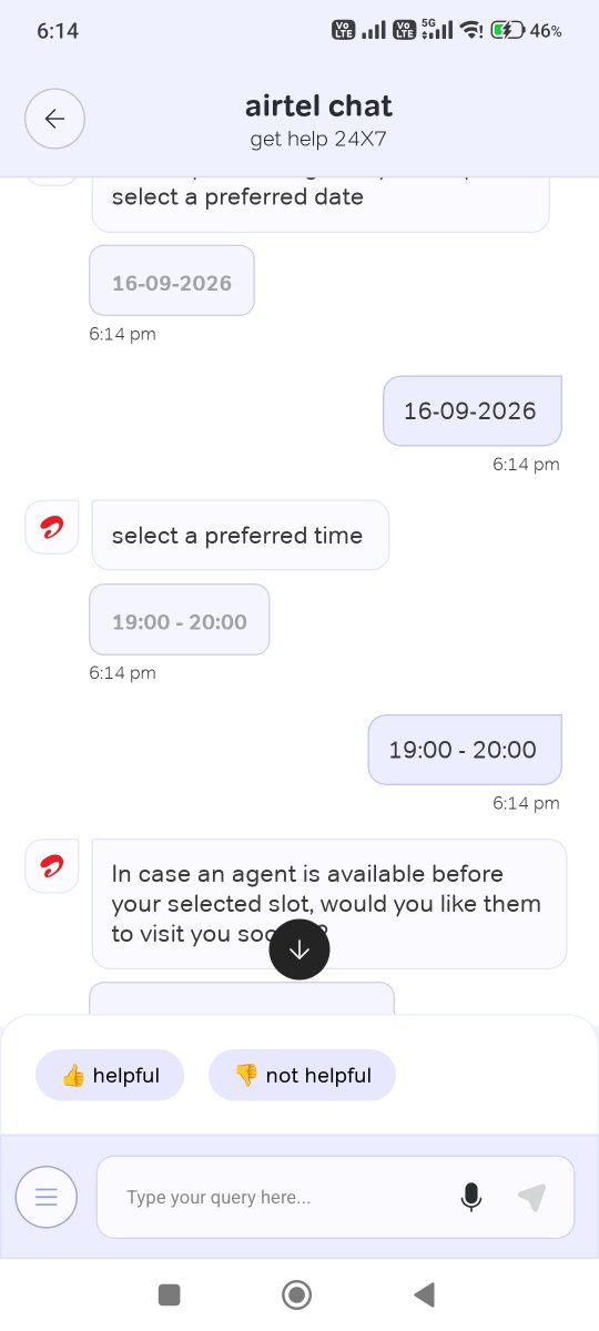 matrixhasu267's tweet photo. @Airtel_Presence @Airtel_Presence why so much late time for slot booking https://t.co/CsqW6bBhi4