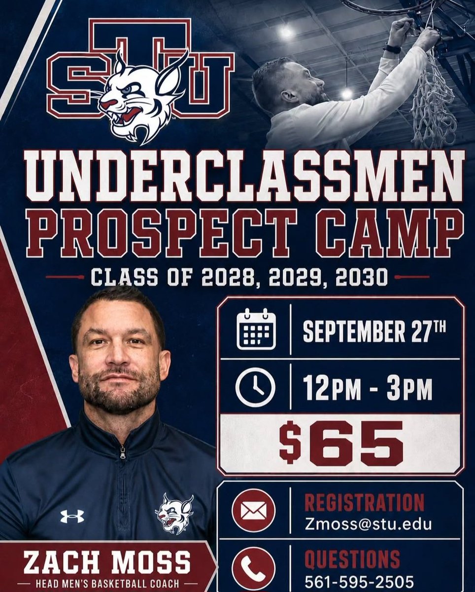 STU_MBasketball's tweet photo. St. Thomas University Underclassmen Prospect Camp!

https://t.co/kZkIBapfUR https://t.co/73kJTe5cn4