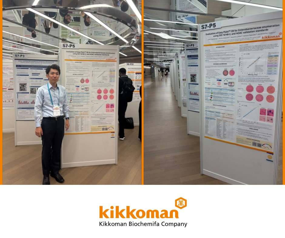 Kikkoman_Bioche's tweet photo. ๐ข Thank You for Joining Us at FoodMicro 2026
Poster Title
Evaluation of Easy Plate EB for Enterobacteriaceae Enumeration Using ISO 16140-2, and AOAC Validation Standards
#FoodMicro2026 #FoodSafety #Microbiology #FoodTesting #LaboratoryTesting #Enterobacteriaceae #EasyPlate https://t.co/isUGaKpJhA