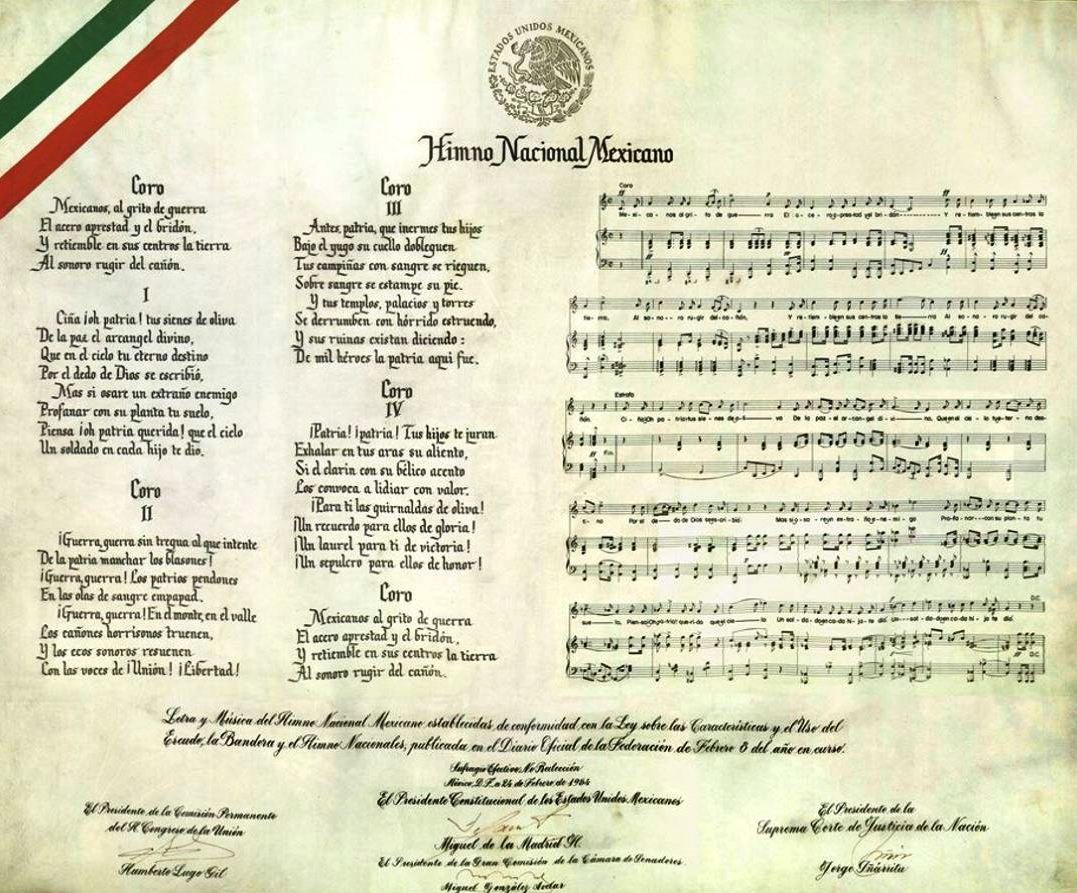historia_mexico's tweet photo. 15 de septiembre de 1854: Se interpreta por primera vez el #HimnoNacionalMexicano en el Teatro Santa Anna, Ciudad de México. Letra de Francisco González Bocanegra y música de Jaime Nunó. https://t.co/ZIQXwBWLbU