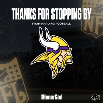 Harding_FB's tweet photo. Thank you to the Minnesota Vikings for stopping by practice today!
#HonorGod #AVO #CodeBlack #HardingFootball https://t.co/9jNb0r7Ypm