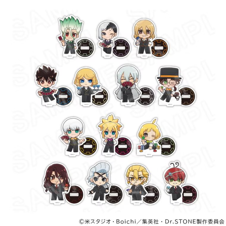 emc2_goods's tweet photo. カジノディーラー姿がかわいい！🎰✨

【TVアニメ『Dr.STONE』 カジノディーラー ミニキャラアクリルスタンド】

ミニキャラになったカジノディーラー姿を飾って楽しめる♪

プリンセスカフェオンラインで発売中！
https://t.co/niAqwAvWrC https://t.co/vlMDLT0z2f
