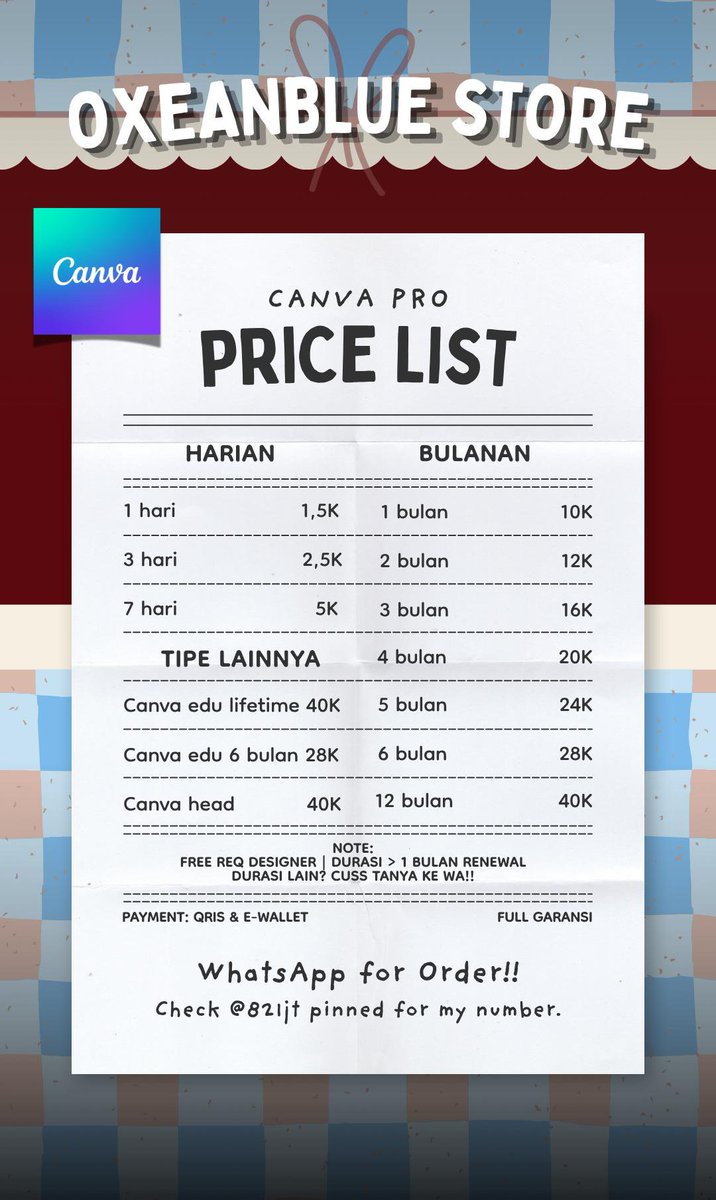 drismalaa's tweet photo. @dayligyht Murcee!! Bisa langsung https://t.co/k3BxNftXqu yaaw!!

🌼 Murah &amp; Fast proses
🌼 Garansi full &amp; Trusted 1OO%
💸 E-wallet, QRIS, &amp; BNI https://t.co/n24bgKuBvx