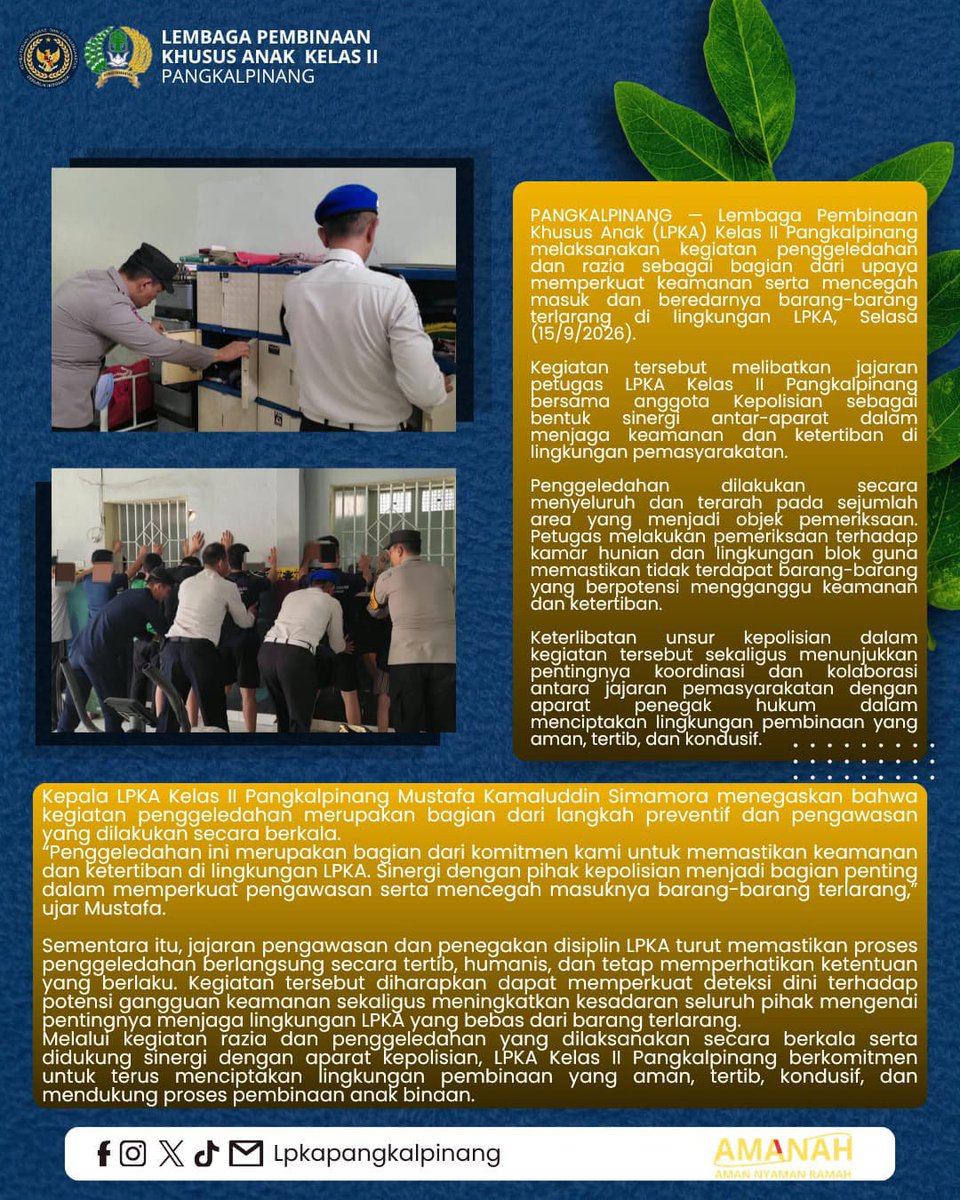 lpkapkpinang's tweet photo. @ditjenpas
@pemasyarakatanbabel 

#kemenimipas
#guardandguide
#ditjenpas
#pemasyarakatanbabel
#kanwilditjenpasbabel
#LPKAPangkalpinang
#setahunberdampak https://t.co/ASjQWyB079