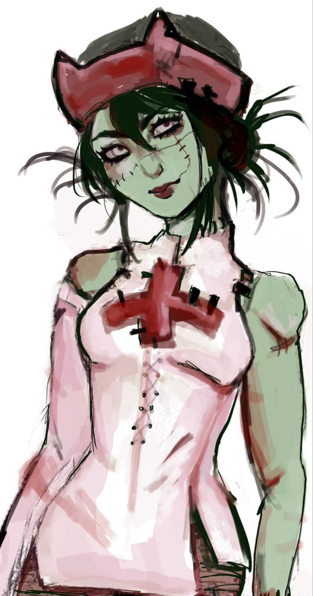 peanutbuddy452's tweet photo. Zombie doctor #Kiriko !! Thank you all for all the love on my doodle :) https://t.co/YhuiZ9h3iC