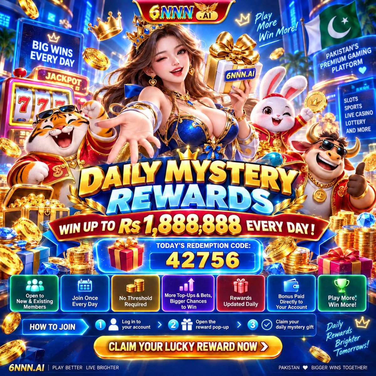 6nnncom's tweet photo. 🎁Today's betting code:46923

📌Yesterday's top-up code:69341

🍀Today's top-up code: 42756

🌐Tomorrow's top-up code:85274

➡Log in to your account and enter the code to claim rewards of up to88888 rupees! 🍀Limited quantity, first come, first served~✨✨✨ https://t.co/UchLejo89B