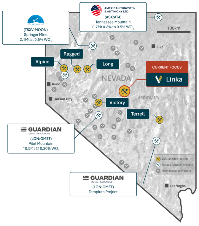 CalderaHouse's tweet photo. Pentagon backs $150M Blue Moon tungsten restart.

$VKA $VKA.ax is working on a potential restart of the historic Linka tungsten mine in Nevada. 

Not far from $MOON Springer tungsten complex. https://t.co/Gklxuk3X0r
