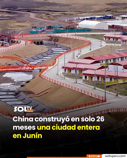 ALECMORRIScr7's tweet photo. MINERA CHINA CONSTRUYÓ UNA CIUDAD EN JUNÍN EN MENOS DE 26 MESES, CON LA PARTICIPACIÓN DE POBLADORES Y AUTORIDADES LOCALES Y NACIONALES:1,050 VIVIENDAS Y MÁS DE 30 INSTITUCIONES PÚBLICAS. ESTO NO LO HA COMENTADO LA RETACA ANTIMINERA QUE ERA MINISTRA DE CASTIBURRO; NO LE CONVIENE https://t.co/tXIlmi2Qm5