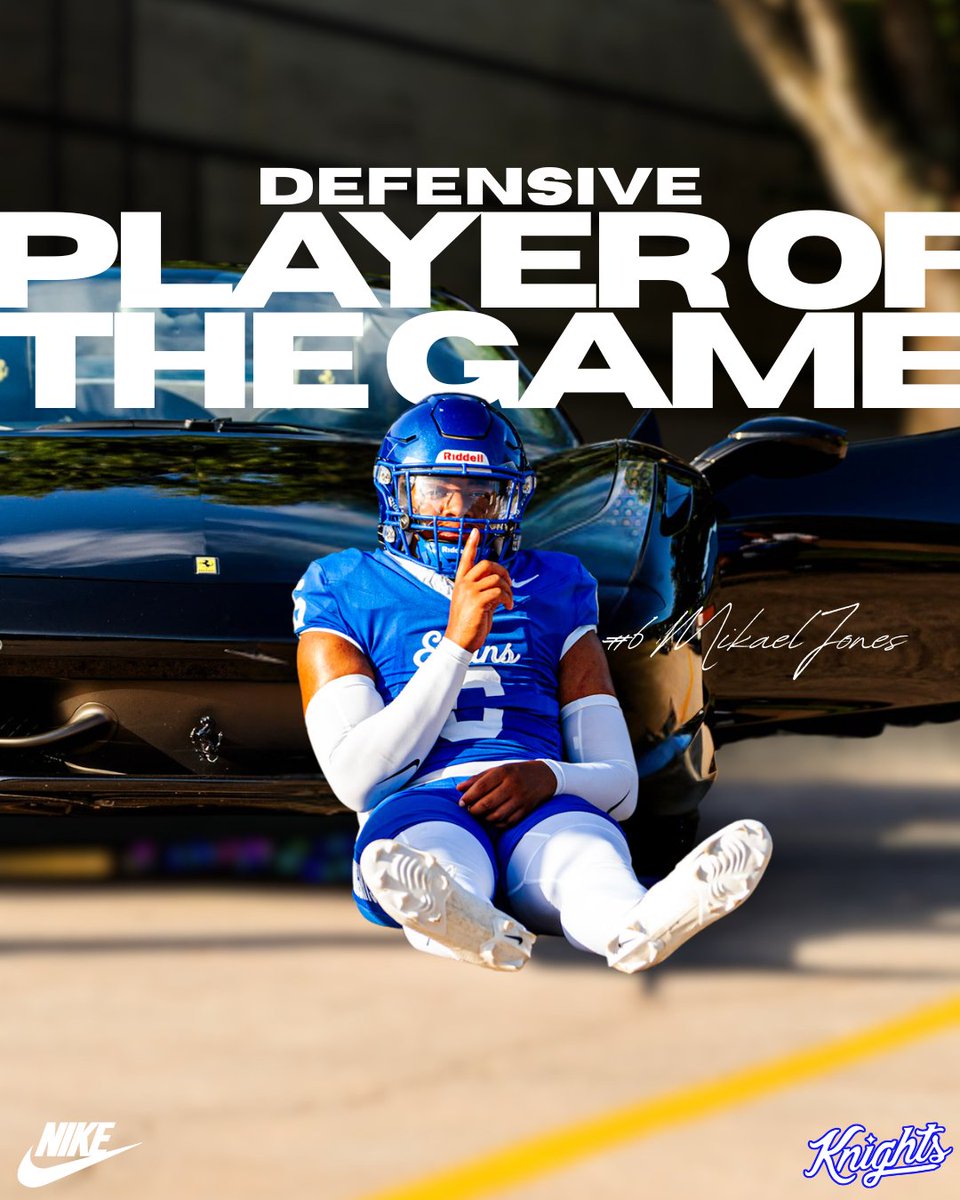 ElkinsFootball's tweet photo. 🚨 Players of the week - Week 3 🚨
Offense - @KaydenKnighten
Defense - @Mikael_jones_
#KnightLife #48minutes #MEQ
FAMILY https://t.co/DubspohhRe