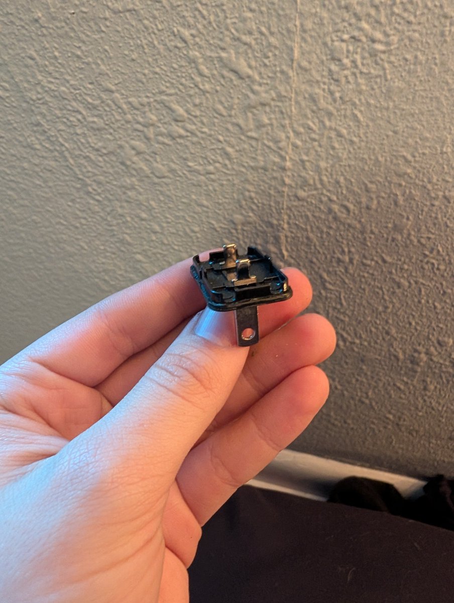 PuppyGirlRiot's tweet photo. Broke my charger and had to pull this bad boy out of a socket :)
#notelectrocuted
#stillalive https://t.co/nMC3WTC0fY