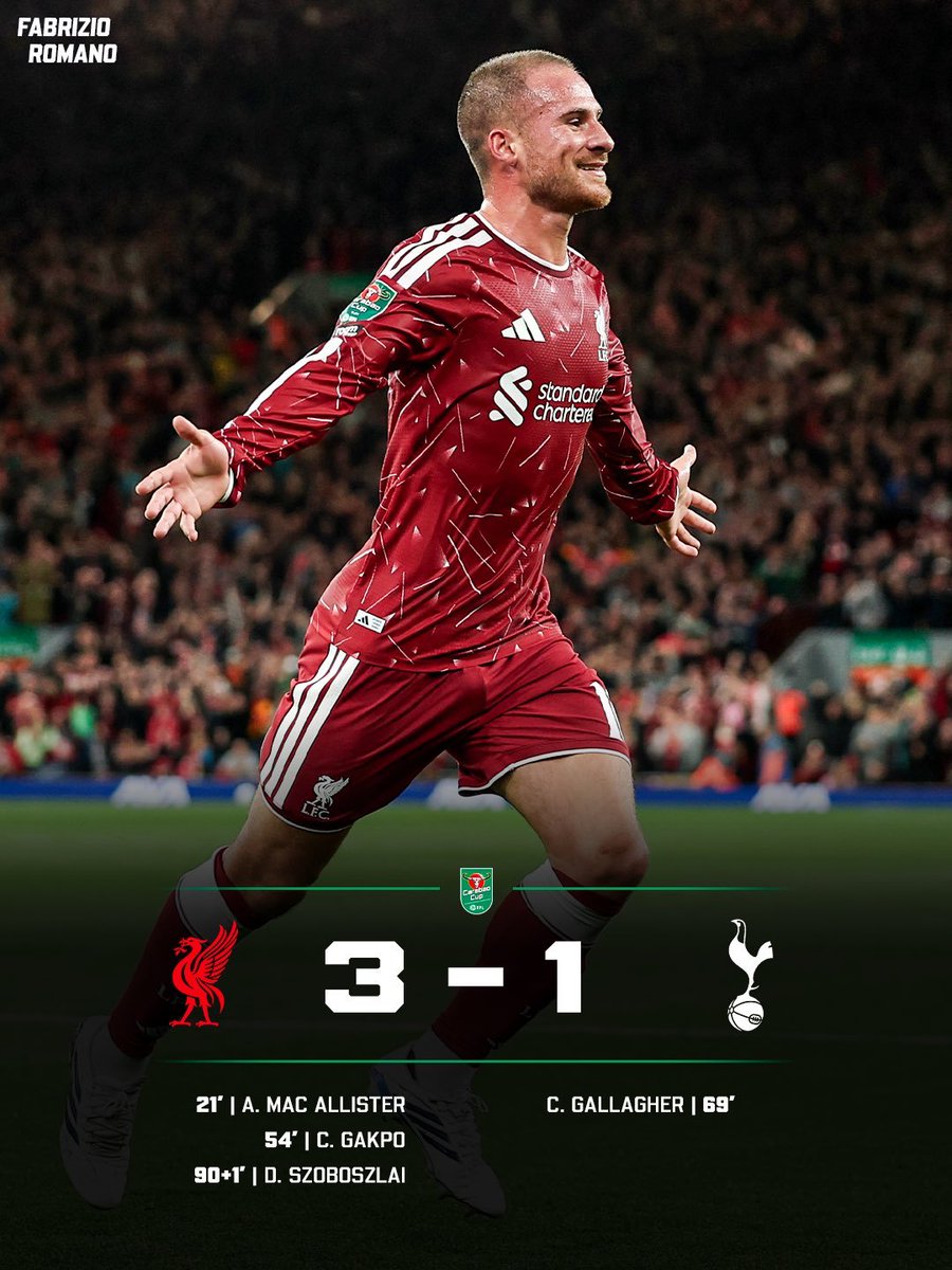 Falonnytips's tweet photo. 🚨🔴 Liverpool eliminate Spurs from the Carabao Cup with Mac Allister, Szoboszlai, Gakpo scoring!

Gallagher scores for Spurs.

Who’s been your Man of the Match?
Talk ook

@deoscarvibes12 @sikyy7 @Balls2ReignXX @bettinghubgames https://t.co/H1LQaZGP8e