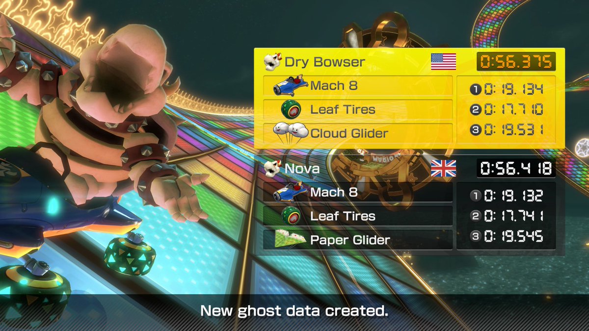 trainer_ff0000's tweet photo. A little bit more solid. Still not as good as my pre-2.3.0 PB #MK8D #NintendoSwitch https://t.co/AT6uID6Ocb