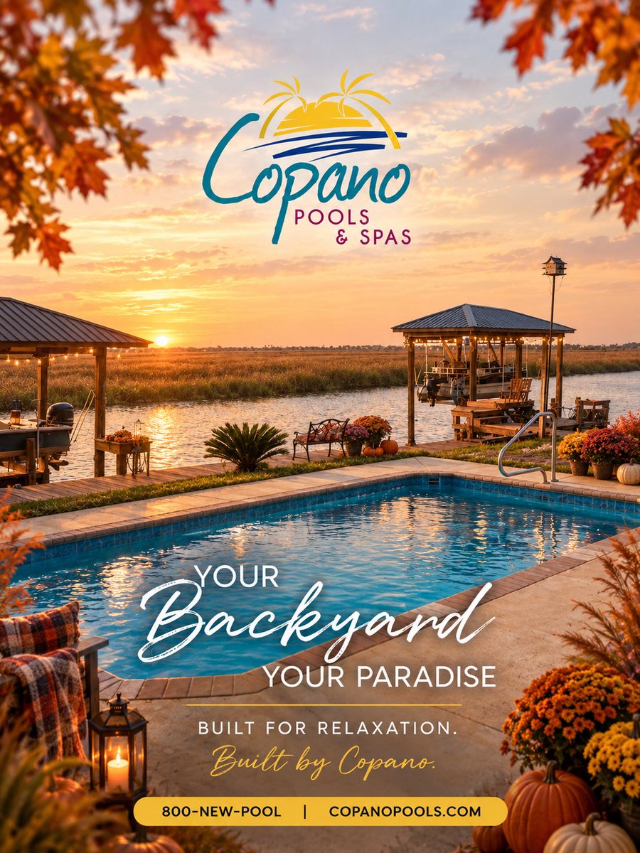 CopanoPools's tweet photo. ๐
๐โโ๏ธ Your backyard. Your paradise. Built by Copano.
๐ 800-NEW-POOL
๐ https://t.co/nhXOhhOBCs
#CopanoPools #CopanoPoolsAndSpas #BackyardParadise #FallPool #PoolSeason #TexasPools #LuxuryPool #BackyardGoals #PoolDesign #OutdoorLiving #TexasBackyards https://t.co/qiFVFsb7ey