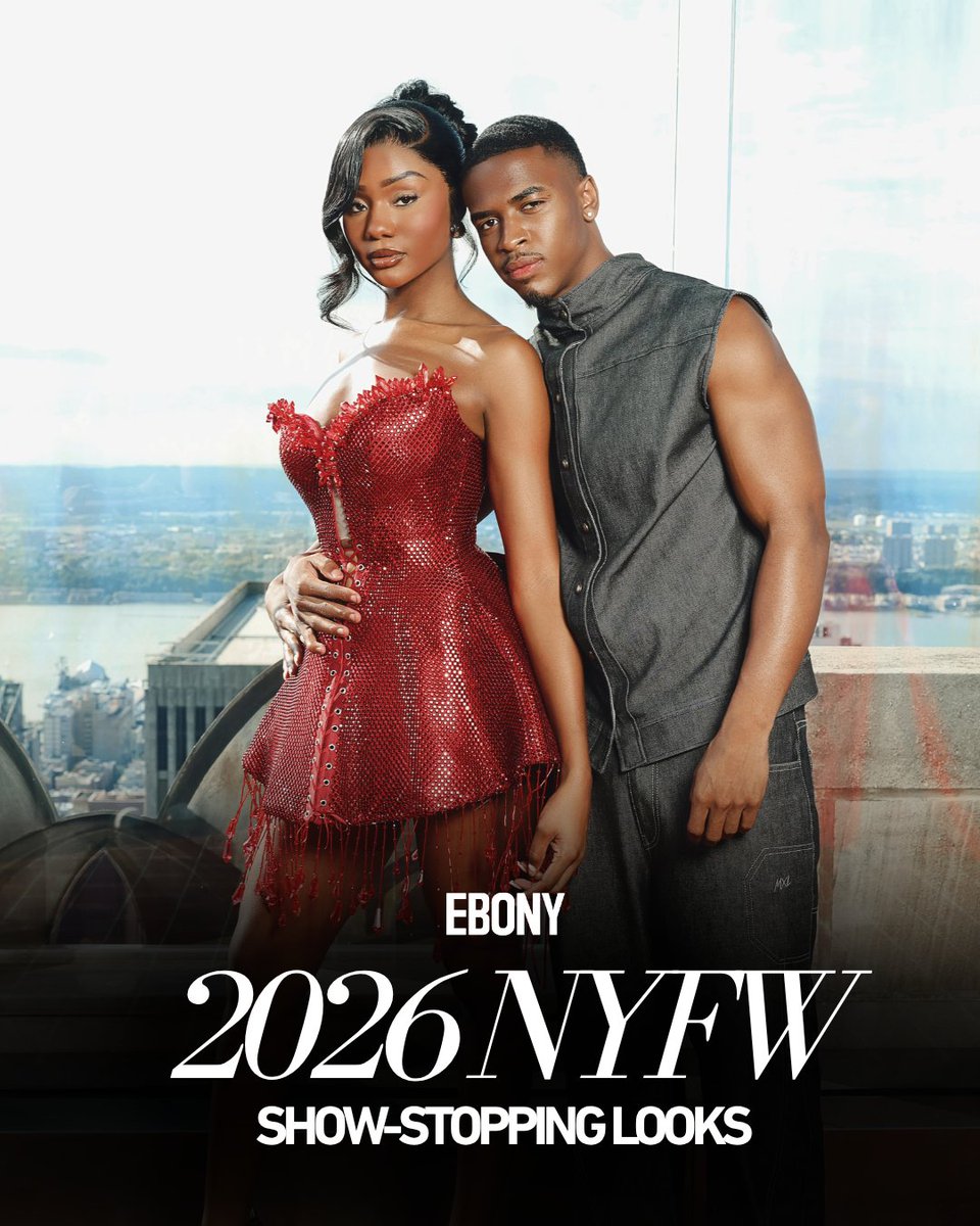 EBONY's tweet photo. When the culture steps outside, we don’t just wear the moment... we shape it.

Across shows, city streets and front rows, Black style brought confidence, edge and its own point of view to #NYFW.

Which looks owned the week for you? 🖤 https://t.co/TEVLUTb6ta