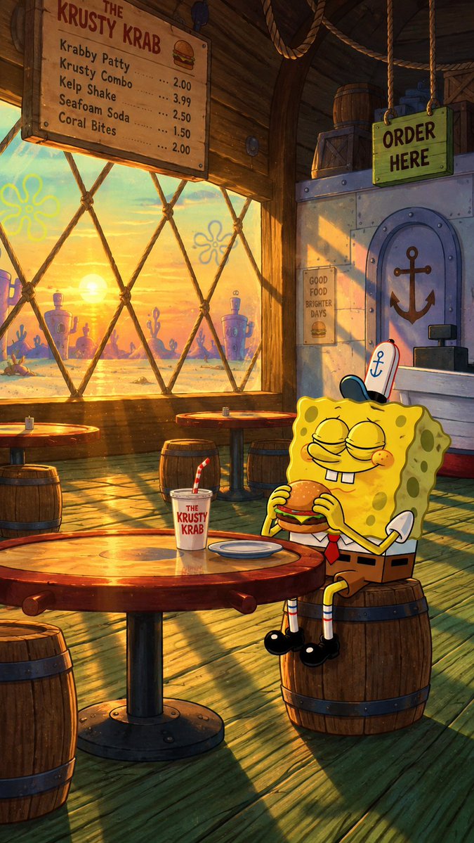 AndiNickyy10's tweet photo. Pagii - One mood at a time 🌊🍍
Ada hari di mana kamu cuma ingin santai total, ada hari di mana kamu pengin produktif tp tetap happy, ada jg hari di mana kamu cuma mau makan enak dan lupa semua masalah. SpongeBob ngerti banget soal itu.☺️ https://t.co/S7WSS8CXT1