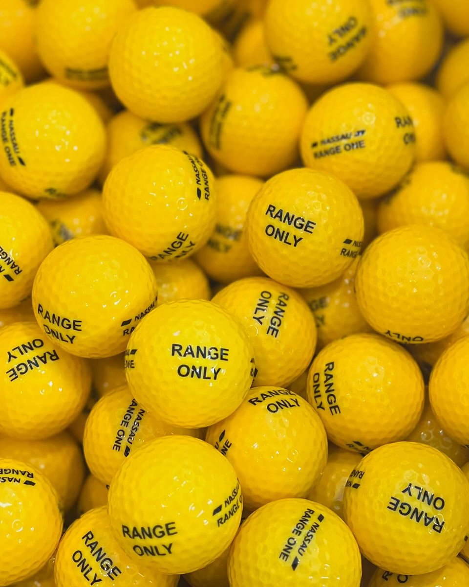 ScarletStefwty's tweet photo. New driving range balls are here! Please note: these golf balls may only be used on the driving range, not on the course. https://t.co/ecA5GOeTJZ
