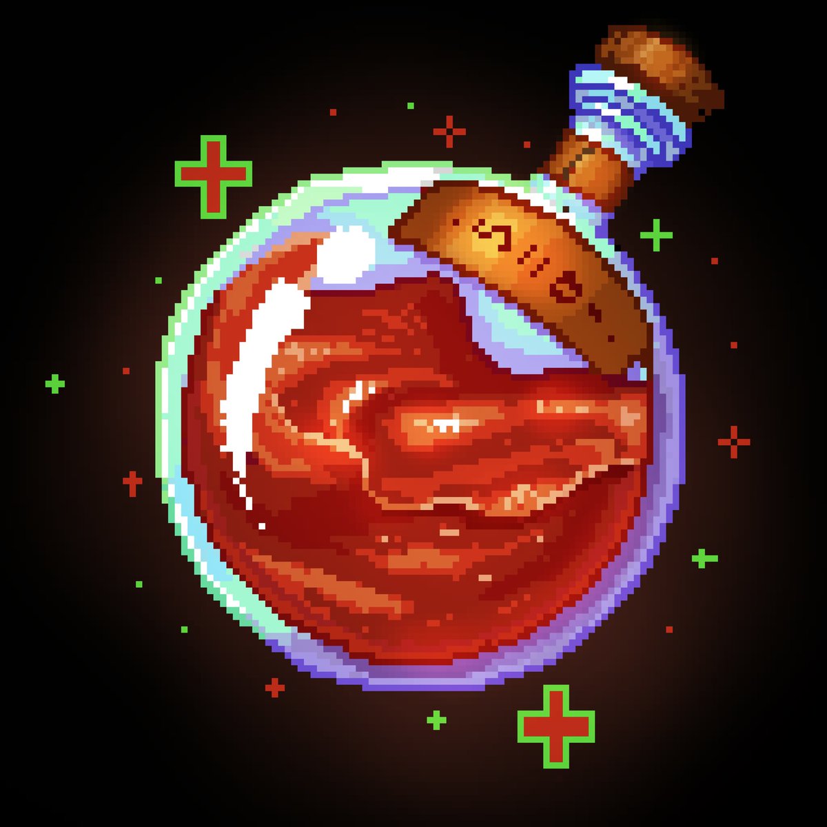 pipatPoiPoi's tweet photo. Recently try pixel art , so health potion is the first to come in my mind. It harder than I thought but I think I have to give myself https://t.co/ee02P7EEyi really fun though.

#pixelartㅤ #gameart #illustration‌‌ https://t.co/VdkvlFEirx
