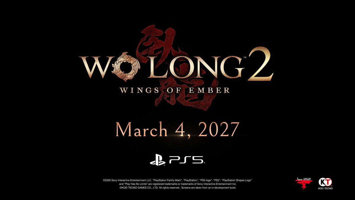 Wario64's tweet photo. Wo Long 2: Wings of Ember - Release Date Trailer (out March 4th, 2027) https://t.co/YwfAPc8HTH

Alpha Demo out now (complete to get Fledgling Phoenix Helmet in final game):
US PSN https://t.co/svJTlOa3MD
Xbox https://t.co/IBSMhFu9Zj
Steam (or enter steam://launch/4818230) https://t.co/6R0PeRuch2