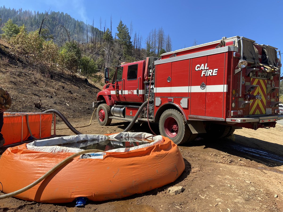 CALFIRELNU's tweet photo. The #LucasFire northwest of Upper Lake near the Lake and Mendocino county line is 40 percent contained and remains at 4,128 acres.
Firefighters prioritized mop-up operations on the eastern side of the fire along the Elk Mountain Road corridor, seeking out and extinguishing hot spots deep inside containment lines. The helicopters assigned to the incident are greatly aiding in the efficiency of the mop-up operations.