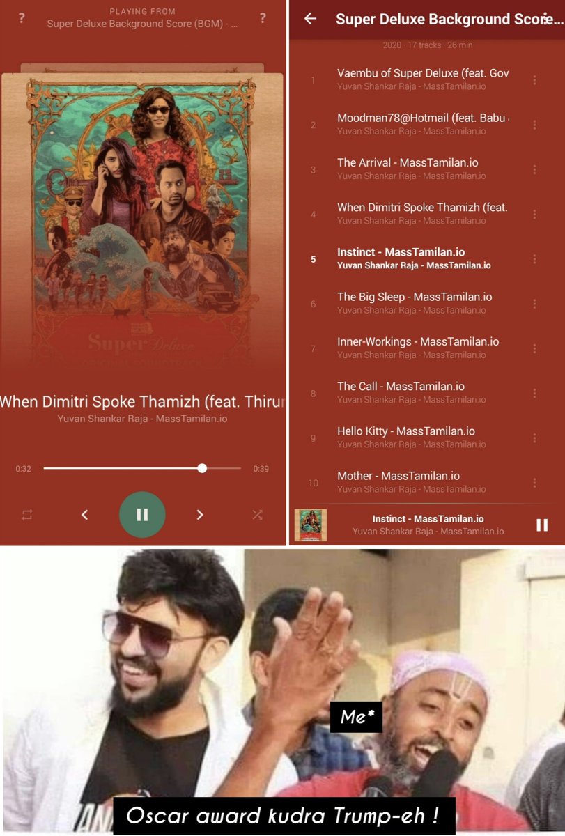 Vinoth_Gd's tweet photo. Literally me after listening to Super Deluxe 
Original Background Music 🥶💖🎧
#yuvan 
#superdeluxe https://t.co/v6rHYxQG98