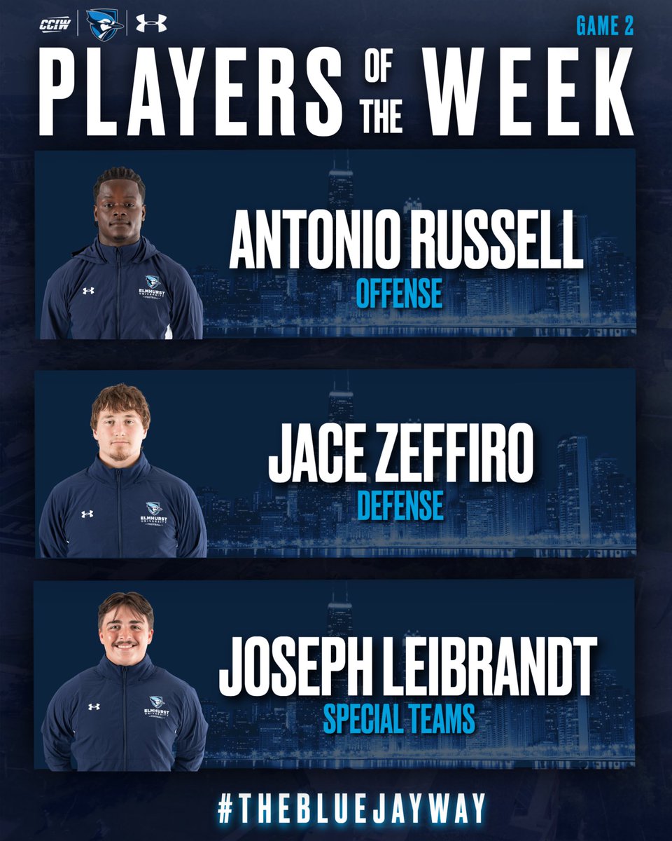 ElmhurstU_FB's tweet photo. Congratulations Antonio, Jace, and Joseph!

#THEBLUEJAYWAY https://t.co/BGje9MXjGV