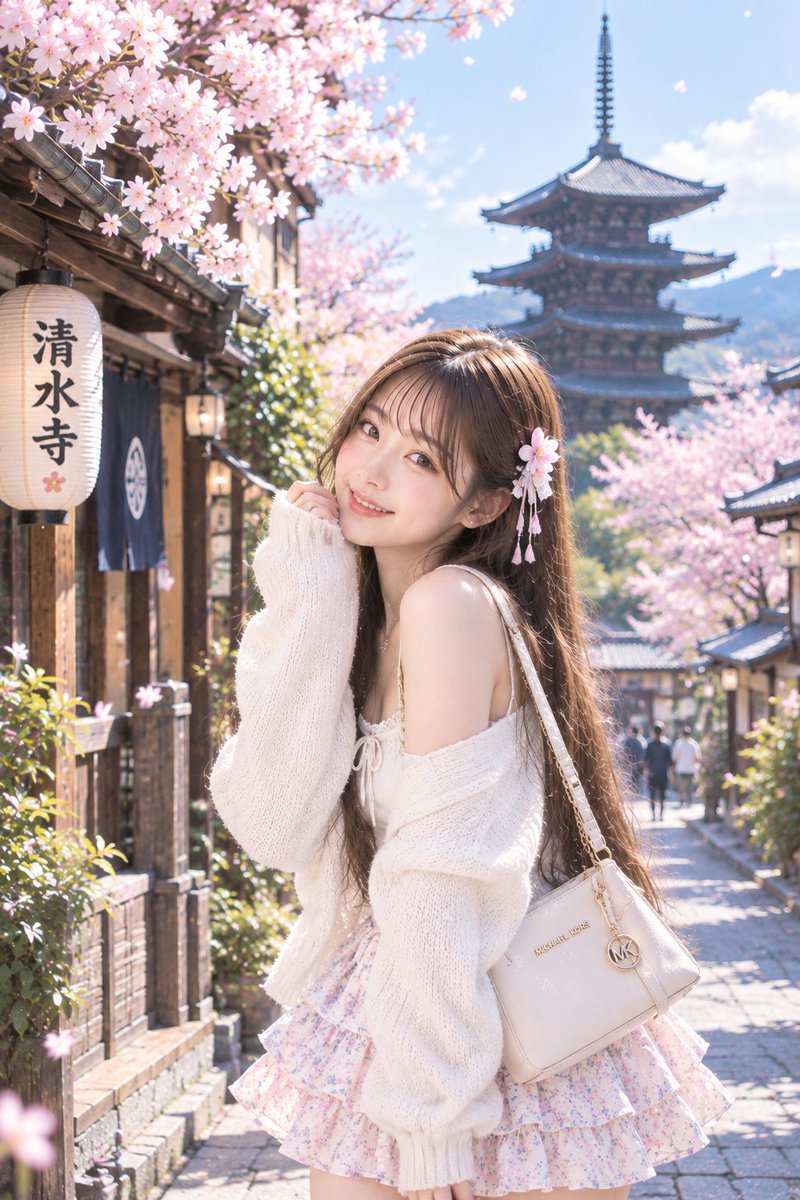 0xyuna_'s tweet photo. 🌸 おはようございます☀️

今日は京都の街をのんびりお散歩。桜に囲まれながら、素敵な景色を楽しんでいます✨ https://t.co/HhrbLU7zYh
